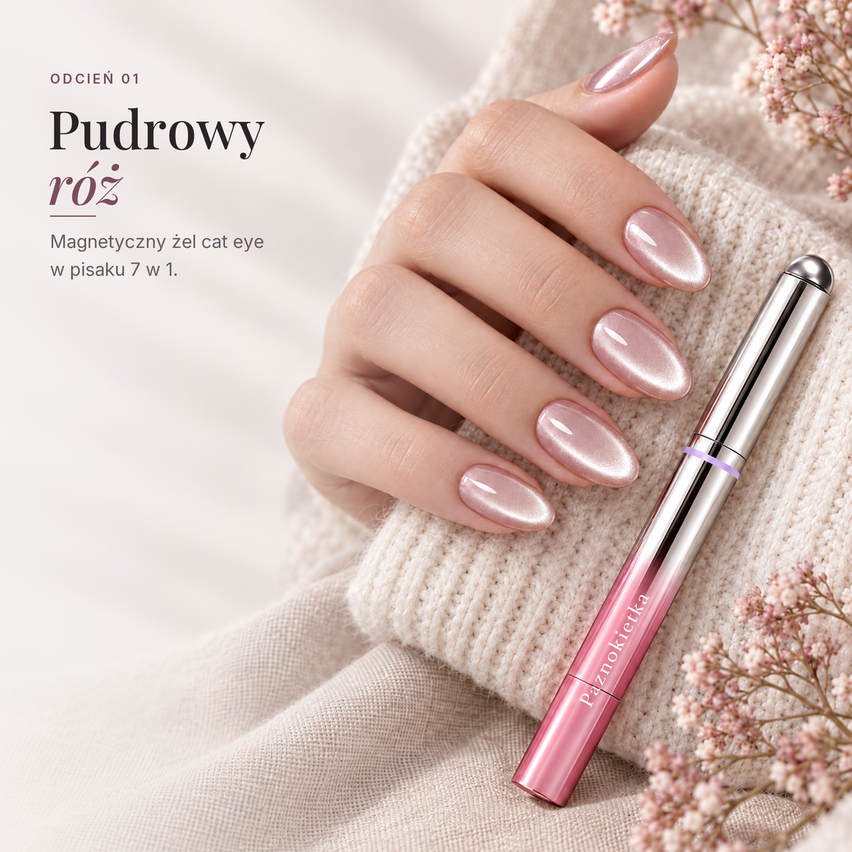 Odcień 01 Pudrowy róż