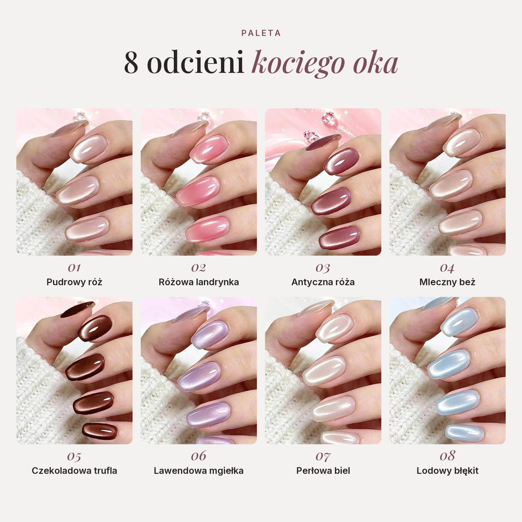 Paleta 8 odcieni cat eye